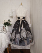 Classic Lolita Gothic Tea Party Fashion Vintage Clock Butterfly Elegant Daily Wear Dress