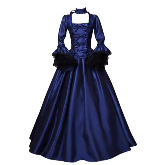 The Classic Lolita Elegant Queen Costume brings together royal grace and vintage charm. Designed with European palace-inspired details, a flowing long skirt, and refined Lolita accents, it embodies the elegance of a queen. Perfect for Halloween, cosplay, or stage performances, this dress creates a majestic silhouette that blends sophistication, fantasy, and timeless beauty.