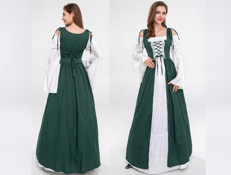 The Classic Lolita Elegant Queen Costume showcases the grandeur of European palace fashion with Lolita refinement. Available in rich red, blue, and green tones, it highlights a regal silhouette with intricate detailing and flowing lines. Perfect for Halloween, cosplay, or stage performances, this dress embodies elegance, dignity, and classic beauty, making the wearer radiate timeless royal charm.