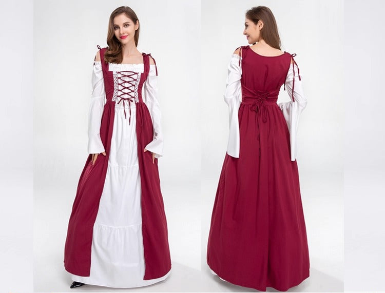 The Classic Lolita Elegant Queen Costume showcases the grandeur of European palace fashion with Lolita refinement. Available in rich red, blue, and green tones, it highlights a regal silhouette with intricate detailing and flowing lines. Perfect for Halloween, cosplay, or stage performances, this dress embodies elegance, dignity, and classic beauty, making the wearer radiate timeless royal charm.