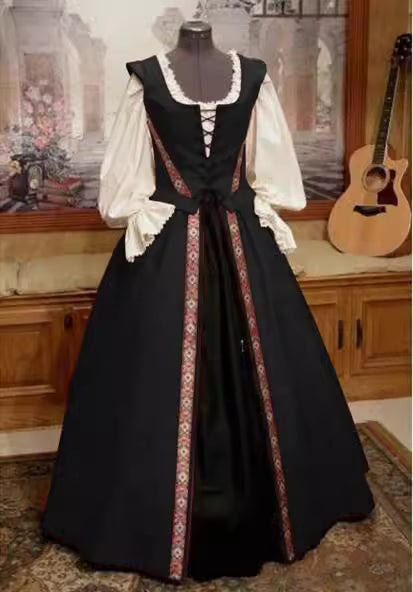 The Classic Lolita Palace Queen Costume highlights the elegance of European royal fashion with a Lolita twist. Featuring refined ruffles, intricate vintage detailing, and a flowing long skirt, it evokes the grandeur of a palace ballroom. Perfect for Halloween, cosplay, or stage performances, this dress embodies regal sophistication and timeless courtly beauty.