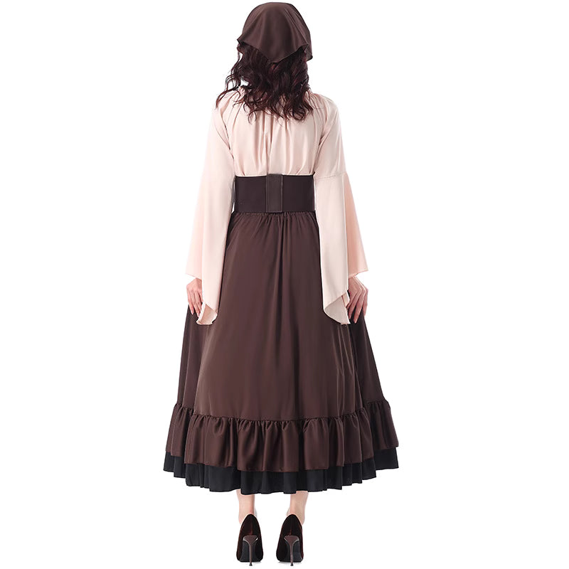 The Classic Lolita Pirate Costume blends vintage medieval elegance with adventurous pirate charm. Designed with ruffled details, a flowing long skirt, and a matching headscarf, it evokes the spirit of Caribbean beauty and gothic fantasy. Perfect for Halloween, cosplay, or stage performances, this outfit combines Lolita sweetness with bold pirate allure for a truly captivating look.