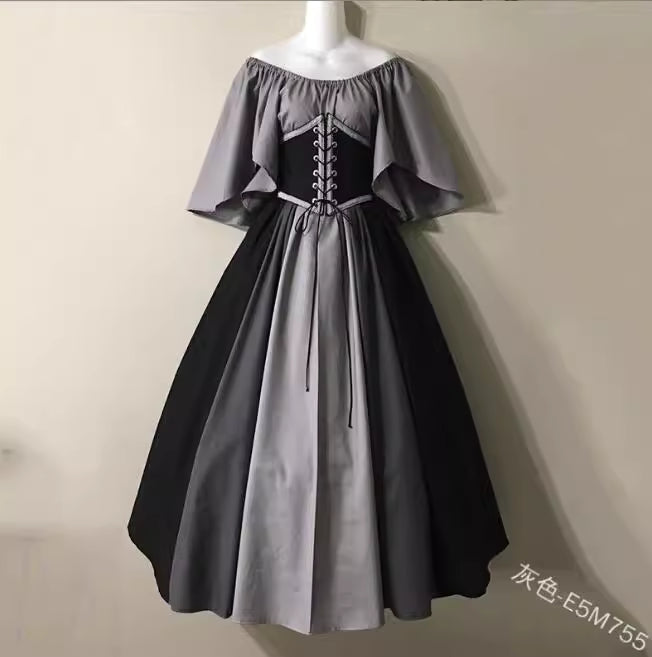 The Classic Lolita Palace Queen Costume combines regal elegance with gothic Lolita charm. Featuring a flowing long skirt, ornate vintage detailing, and European court-inspired design, it evokes the grandeur of a royal ballroom. Perfect for Halloween, cosplay, or stage performances, this dress captures the majesty of a queen with a touch of Lolita sweetness, creating a captivating and dramatic silhouette.
