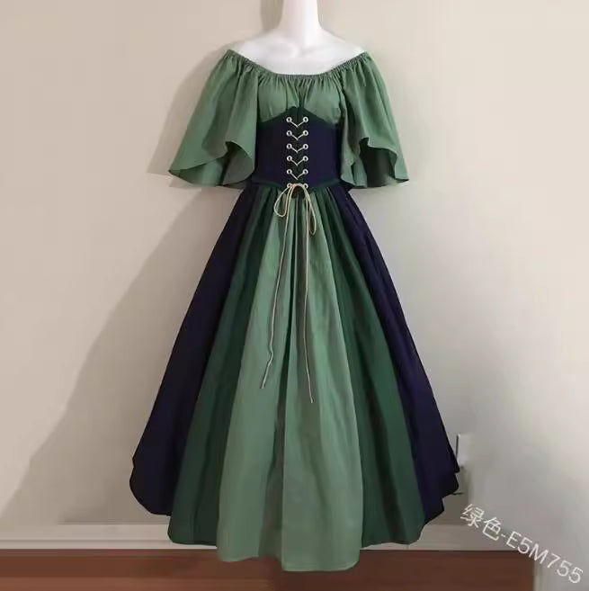 The Classic Lolita Palace Queen Costume combines regal elegance with gothic Lolita charm. Featuring a flowing long skirt, ornate vintage detailing, and European court-inspired design, it evokes the grandeur of a royal ballroom. Perfect for Halloween, cosplay, or stage performances, this dress captures the majesty of a queen with a touch of Lolita sweetness, creating a captivating and dramatic silhouette.