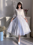 Classic Lolita Lavender Purple Tinted Floral Dress Princess Dress Spring Summer