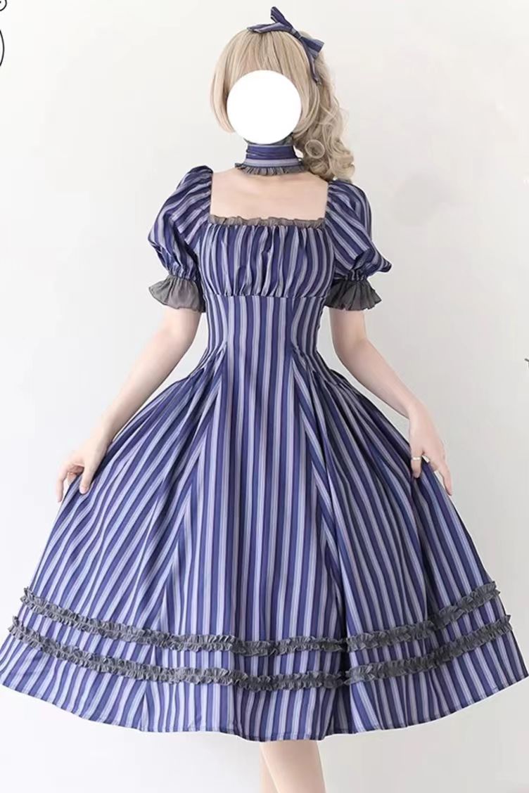 The Classic Lolita Print Short Sleeves Ruffle Lace Dress is designed to highlight timeless sweetness and elegance. Crafted with delicate lace, soft ruffles, and vintage-inspired prints, it captures the essence of classic Lolita fashion. The short sleeves add a light, graceful touch, making it suitable for both daily wear and special occasions. Balancing charm and refinement, this dress is created to express a romantic aesthetic while ensuring comfort and sophistication for the wearer.