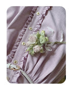Classic Lolita Purple White Embroider Dress Retro Flower Spring