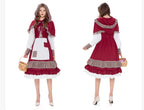 This elegant red Lolita cosplay dress is designed for a striking Halloween look. Featuring a flowing cape and classic princess silhouette, it combines sophistication with playful fantasy. The vibrant red color evokes festive energy, while the intricate detailing enhances charm and elegance. Perfect for cosplay, stage performances, or themed parties, this costume captures the spirit of fairy-tale drama with a modern Lolita twist.