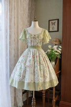 Classic Lolita Sweet Green Rustic Lolita OP Dress for Summer