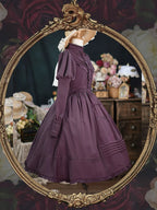 Classic Lolita Victorian French Purple Dresses Outfit Collar Dress Lolita OP Garden
