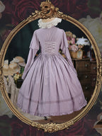 Classic Lolita Victorian French Purple Dresses Outfit Collar Dress Lolita OP Garden