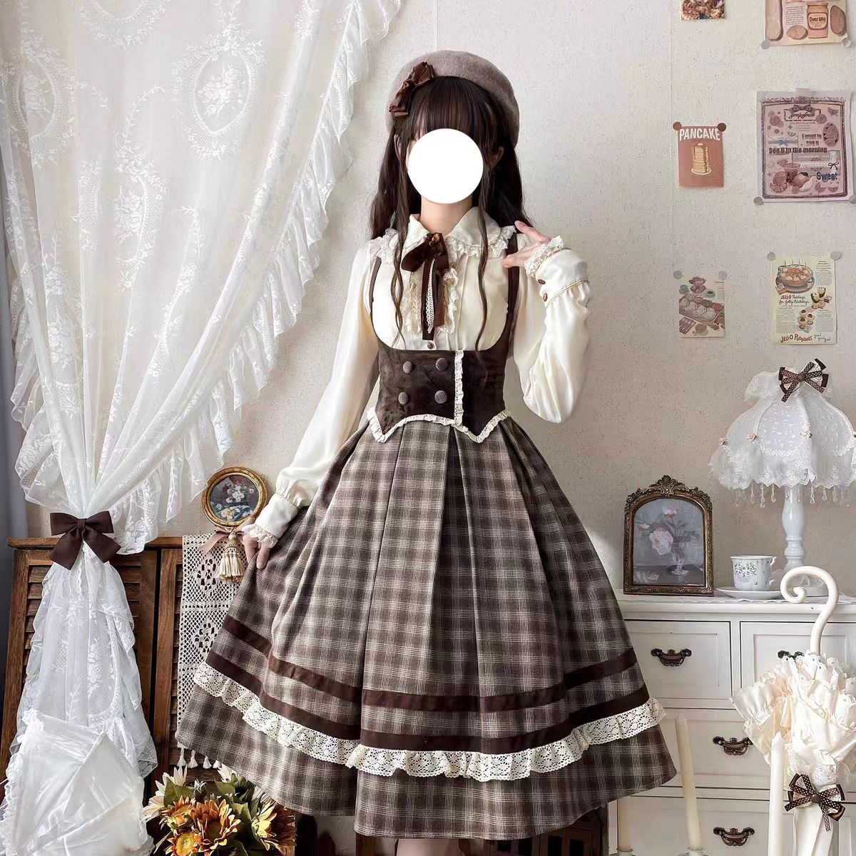 This Black White Doll Style Lolita Dress embodies a balance of sweetness and elegance with its refined lace trim and doll-like silhouette. The black and white palette creates a timeless contrast, while delicate details highlight the classic Lolita charm. Designed with a cute yet graceful aesthetic, it is perfect for tea parties, daily outings, or themed gatherings. A versatile piece that captures both playful innocence and the sophistication of traditional Lolita fashion.