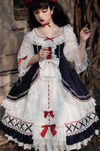 The Classic Snow Princess Lolita Dress is designed to evoke purity and fairytale elegance. Crafted in soft white and blue, it features half sleeves, cascading ruffles, and a tiered silhouette that enhances volume and charm. The design captures the grace of a winter princess while keeping the sweetness of Lolita style. Perfect for special occasions, tea parties, or seasonal gatherings, it blends romance, refinement, and timeless beauty.