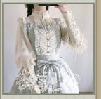 Classic Rustic Mint Green Lolita Dress OP Summer Lolita Dress