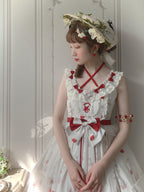 Classic Rustic Sweetheart Print LolitaJSK Lolita Dress Ruffles