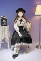 Classic Solid Color Strappy High Waist Embroidery Long SK Lolita Dresses