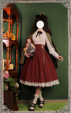Classic Solid Color Strappy High Waist Embroidery Long SK Lolita Dresses