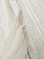 Lolita Blouses Sweet Autumn and Winter White Long-sleeved Inner Velvet Warm Cotton