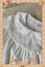 Lolita Blouses Classic White Black Mid-Length Sleeve Shirt