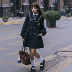 Lolita Coats Classic Woolen Japanese Preppy Style Plush Thickened Lolita JK