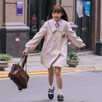 Lolita Coats Classic Woolen Japanese Preppy Style Plush Thickened Lolita JK