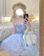Lolita Bag Cute Japanese Small Shell Handbag Pearl Decorated Bow Ribbon Exquisite Handbag