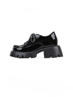 Lolita Shoes Daily Platform Loafers Japanese Minimalist Chunky Derby in Black