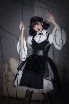 Dark Gothic Lolita JSK Dress Black Dress