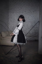 Dark Gothic Lolita JSK Dress Black Dress