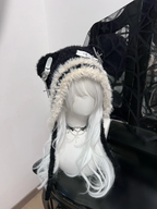 Dark Bear Hat Cute Cross Star Wool Hat Niche