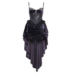 Dark Purple Gothic Lolita Velvet Lace Dress Jumper Skirt