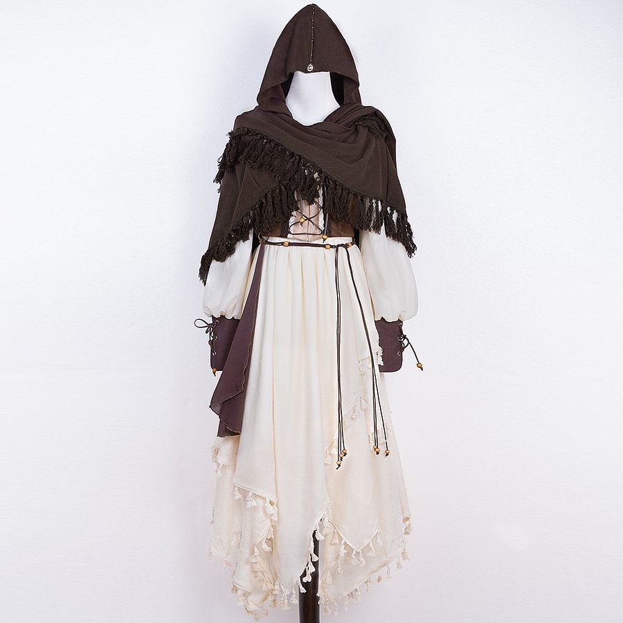 Dirty Fit Wasteland Style Cowboy Long Sleeved Dress Cloak Set Punk Lolita Dress