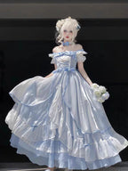 Elegant Fairy Princess Dress Birthday Prom Dress Ball Gown Black and Red Graduation Ceremony