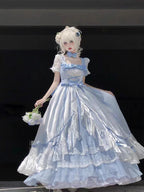 Elegant Fairy Princess Dress Birthday Prom Dress Ball Gown Black and Red Graduation Ceremony