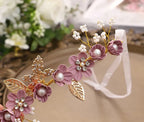 Elegant Floral Lolita Accessories Bracelets Pearls Organza Strap Bridesmaid Wedding