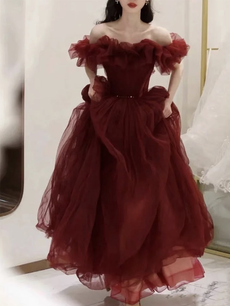 Evening Dress Skirt Spring Autumn and Winter Red JSK Lolita