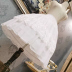 Long Everyday Spreader Poncho Fishbone Spreader White Lolita Petticoat
