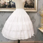 Long Everyday Spreader Poncho Fishbone Spreader White Lolita Petticoat
