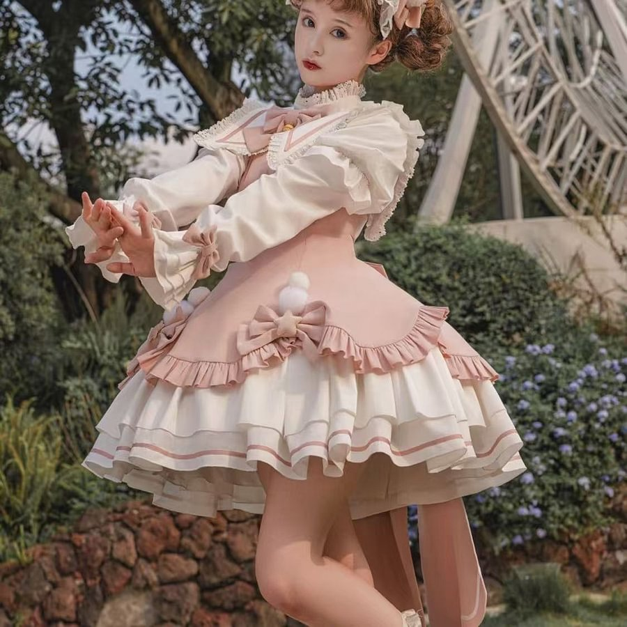 Everyday Elegant Warm Long Sleeve Interior Dress Two-piece Light Lolita