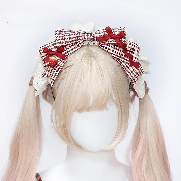 Lolita Hair Accessories  Exquisite Strawberry Handmade Hairpin with Lolita Accessories
