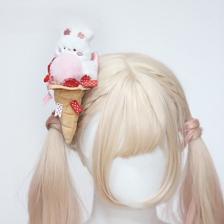 Lolita Hair Accessories  Exquisite Strawberry Handmade Hairpin with Lolita Accessories