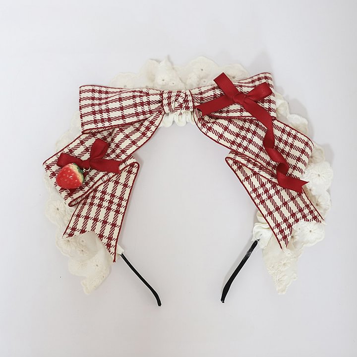 Lolita Hair Accessories  Exquisite Strawberry Handmade Hairpin with Lolita Accessories