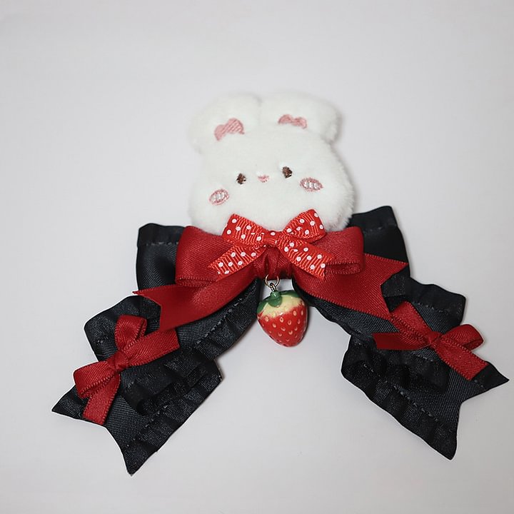 Lolita Hair Accessories  Exquisite Strawberry Handmade Hairpin with Lolita Accessories