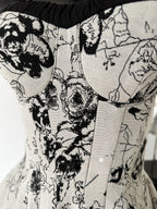 Floral JSK Dress Monochrome Vintage Inspire Sweet Black Classic Lolita Midi Gown for All Seasons Casual