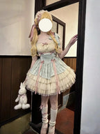 Hime Lolita Flower Short Spring and Summer Bullet Style Cake Princess Dress