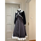 Four Seasons Daily Commuter Long Two-piece French Elegant JK Dress