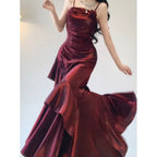 French Hepburn Temperament Elegant Fishtail Dress Light Lolita Princess Dress High-end Dress
