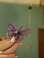 French Lolita Embroidered Butterfly Hairpin Daily Hair Lolita Clip Headwear and Accessories
