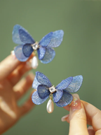 French Lolita Embroidered Butterfly Hairpin Daily Hair Lolita Clip Headwear and Accessories
