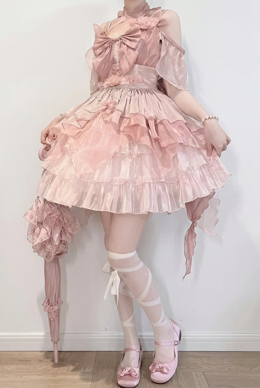 Cat Fairy Multi-layer Ruffle Hanayome Sweet Princess Lolita Jsk Dress
